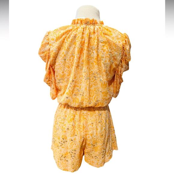 BTFL-life DEMILA EMBROIDERED LUREX PUFF SLEEVE ROMPER Size 4 New - Picture 8 of 9